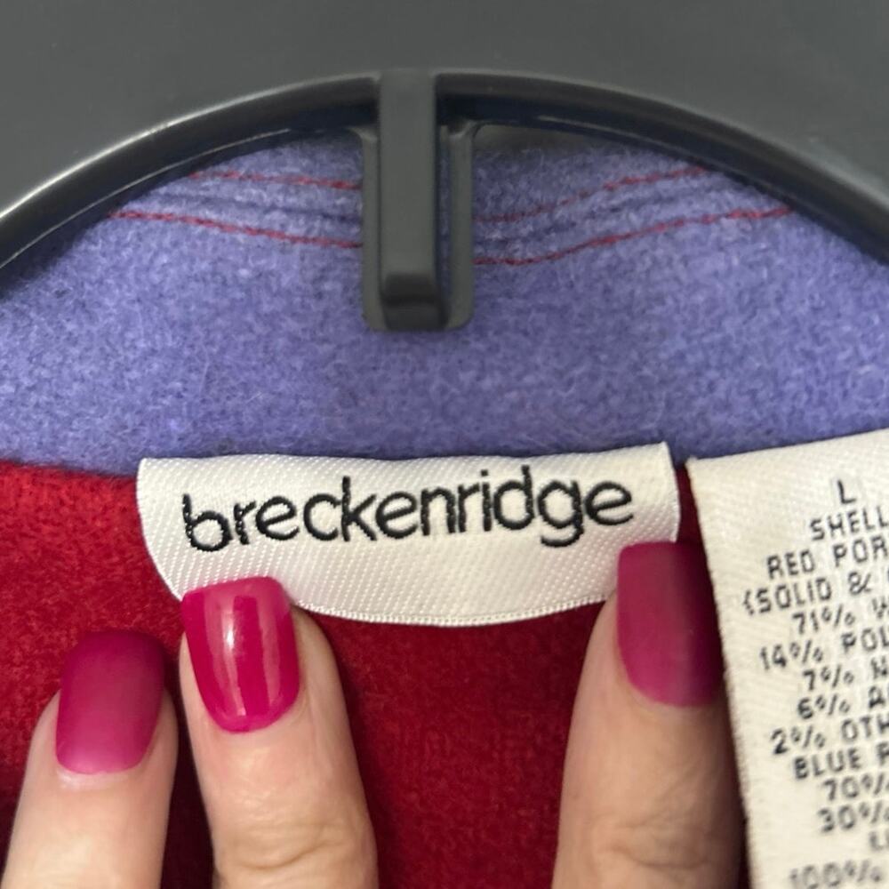 Vintage Christmas Patchwork Wool Blend Jacket Coa… - image 14